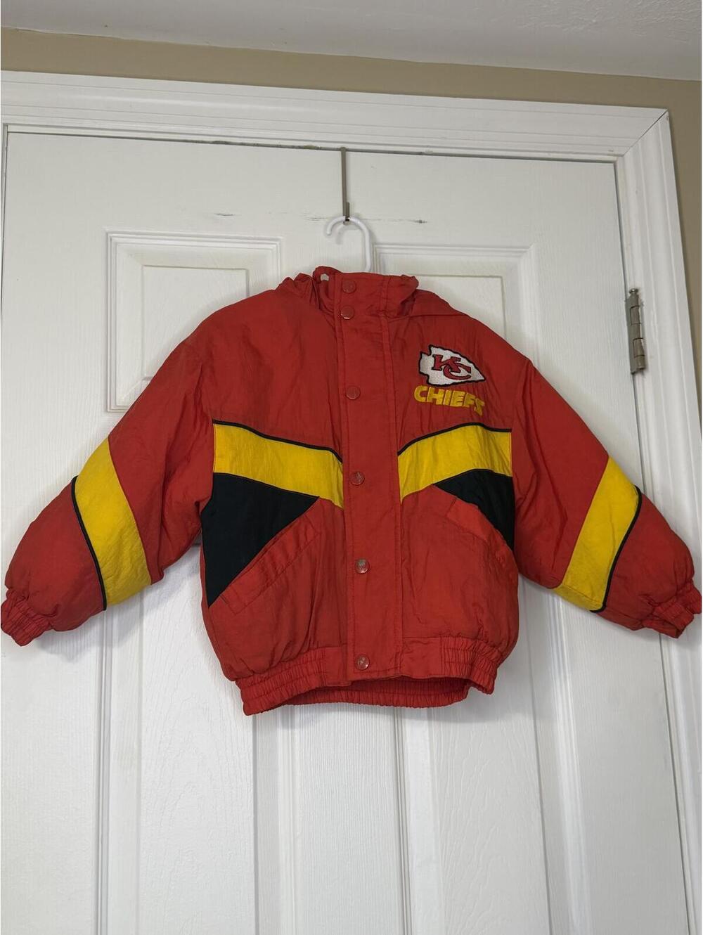 Vintage 90s Kansas City Chiefs Puffer Jacket Kids 4/5 NFL